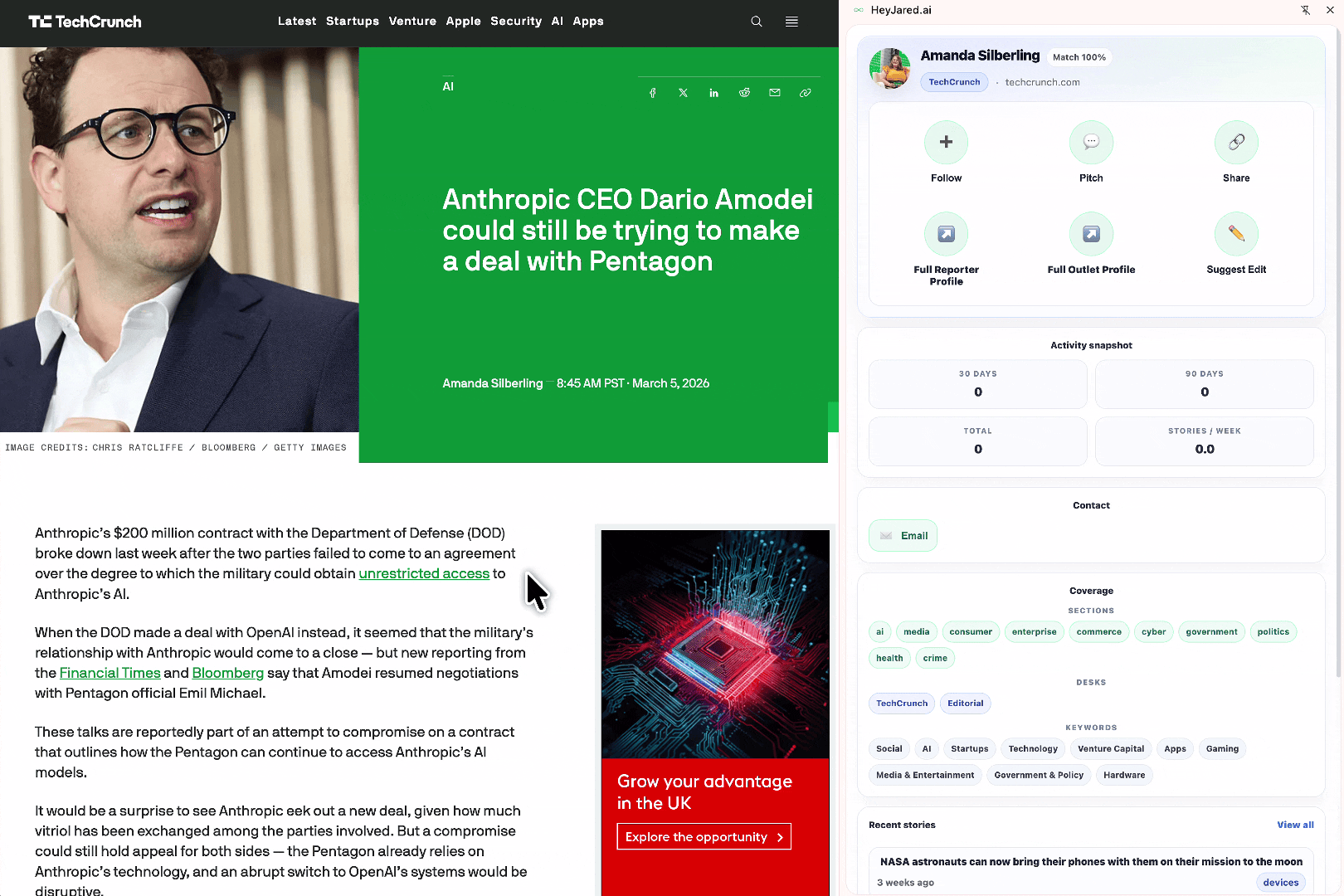 HeyJared Chrome Extension Demo